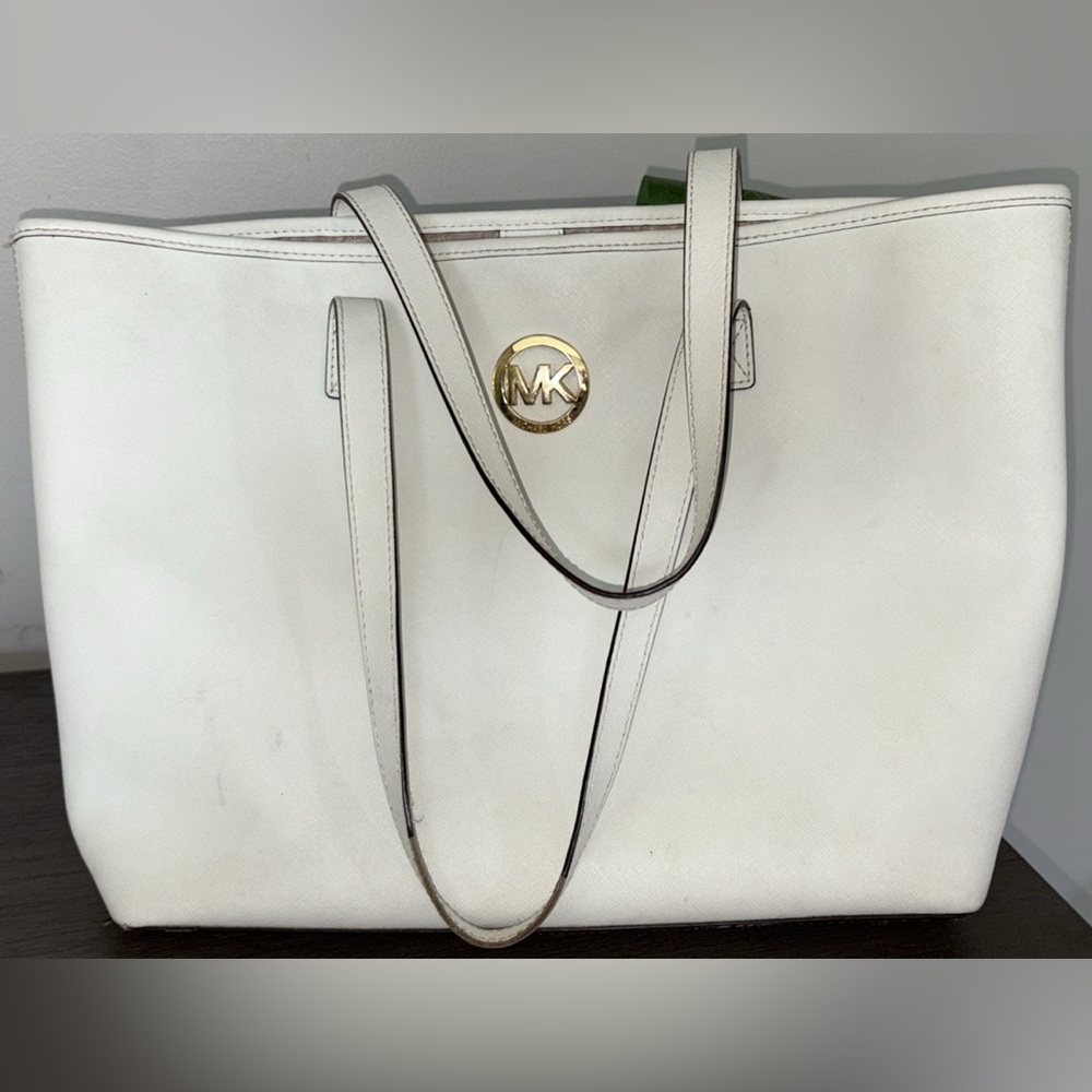 Michael Kors White Monogram Interior Bag